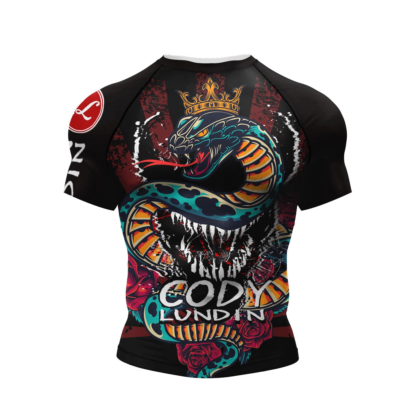 Men's 3D Digital Print Short Sleeve Athletic T-Shirt