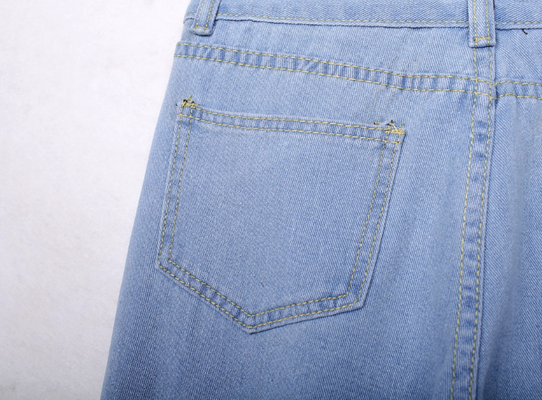 Ripped Straight Leg Loose Fit Denim Jeans