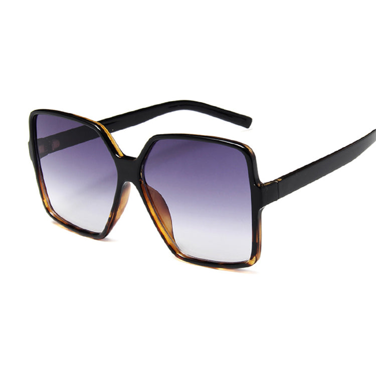 Oversized Black Square Gradient Sunglasses for Women