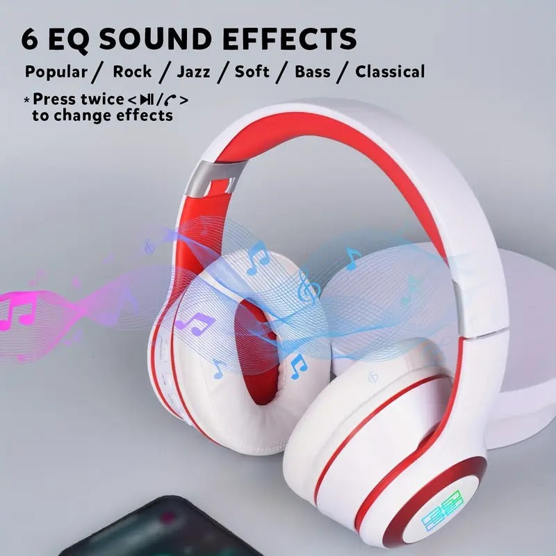 Wireless On-Ear Headphones - HD Sound, Deep Bass, 8H Playtime