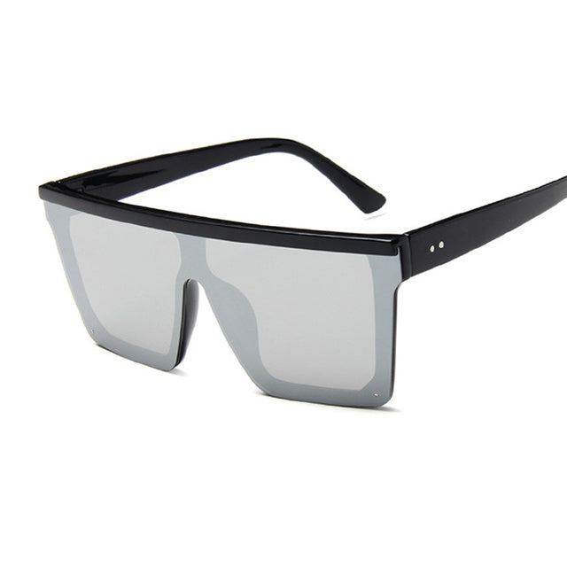 Oversized Black Square Sunglasses for Men and Women