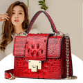 Fashionable Women's Handbag with Crocodile Pattern