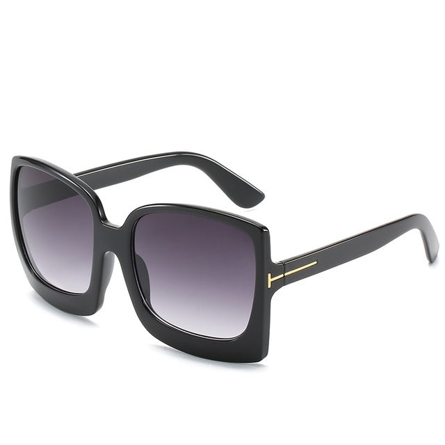 Oversized Gradient Sunglasses for Women UV400 Protection