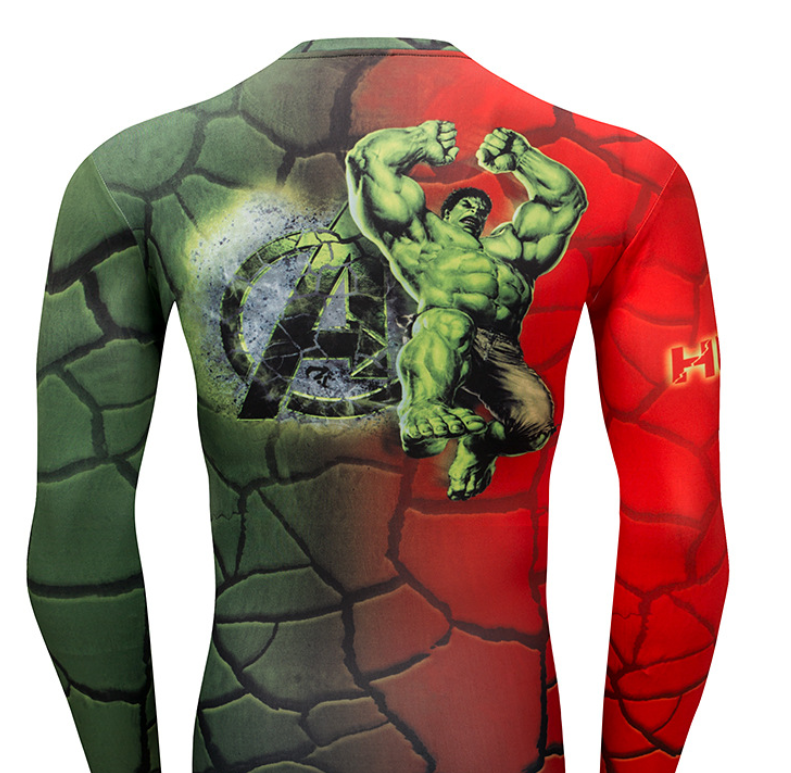 D Printed Long Sleeve Green Giant Men's Dry Fit T-Shirt