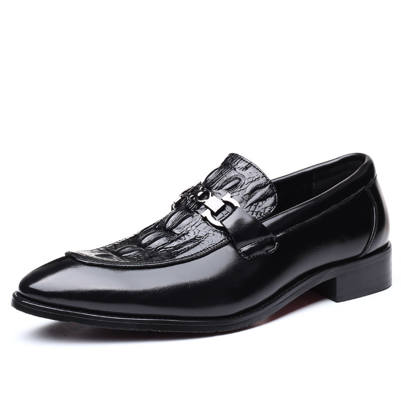 Men's Casual Pointed Toe Leather Shoes - British Fashion