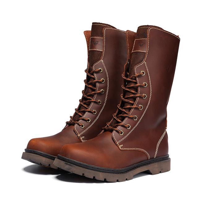Men's Waterproof Leather Martin Hiking and Combat Boots
