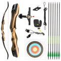 TIDEWE Recurve Bow and Arrow Set for Adult & Youth Beginner Wooden Takedown Recurve Bow 62" Right Handed with Ergonomic Design for Outdoor Training Practice (35lbs)