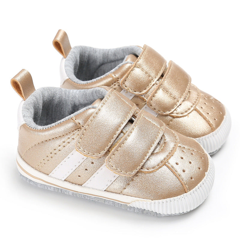 Baby Velcro White Sneakers - Soft Sole Toddler Shoes