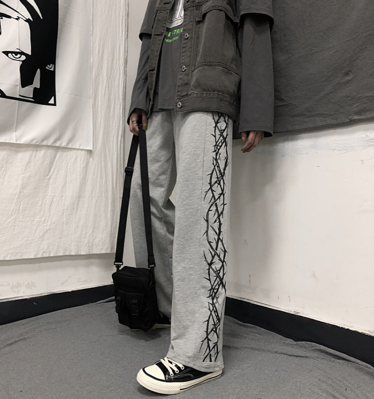 Korean Style Loose Fit Wide Leg Sports Pants