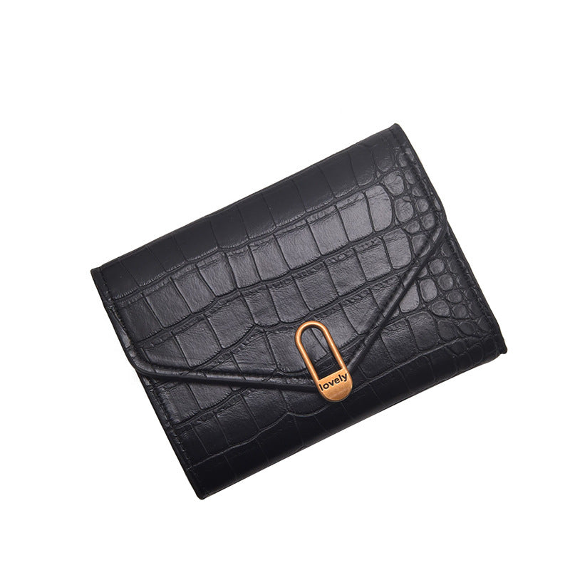 Korean Style Crocodile Pattern Long Wallet