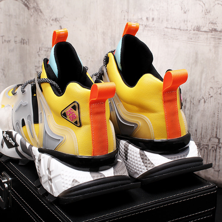 Fashionable Thick-Soled Men's High-Top Sneakers