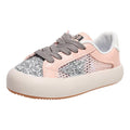 Qimaoo Girls Sneakers Glitter Tennis Shoes Lightweight Non-Slip Running Walking Shoes for Toddler/Little Kid/Big Kid