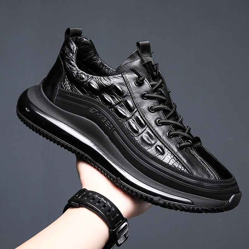 Men's Breathable Crocodile Pattern Sports Shoes