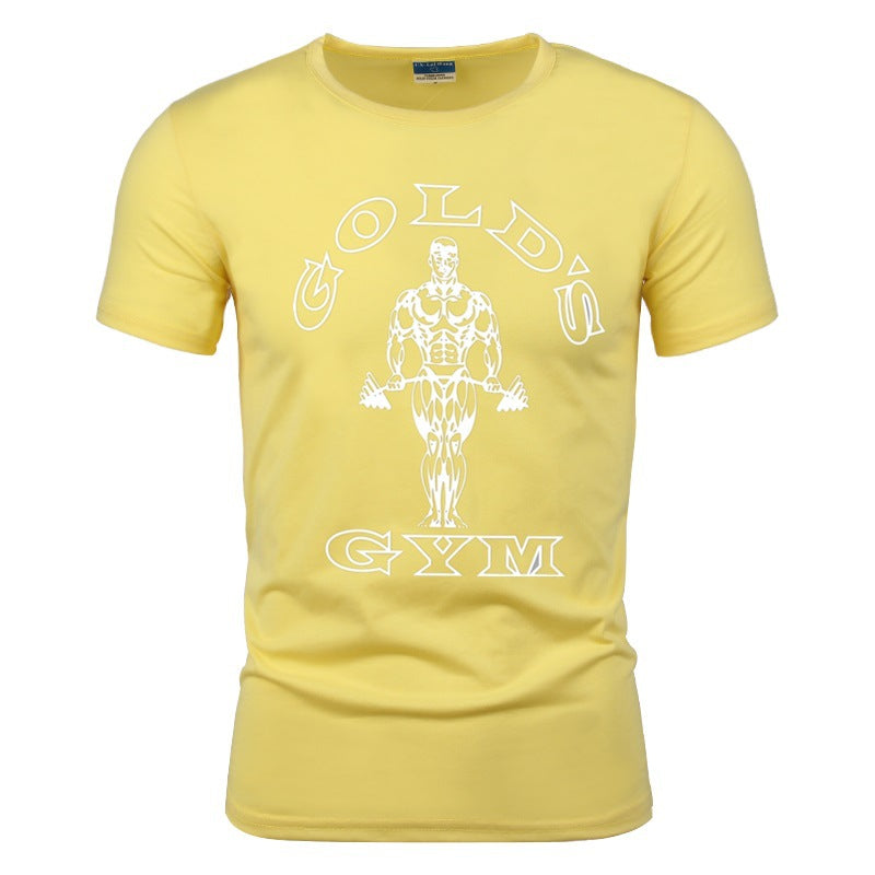 Men's Cotton Muscle Short Sleeve Gym Workout T-Shirt