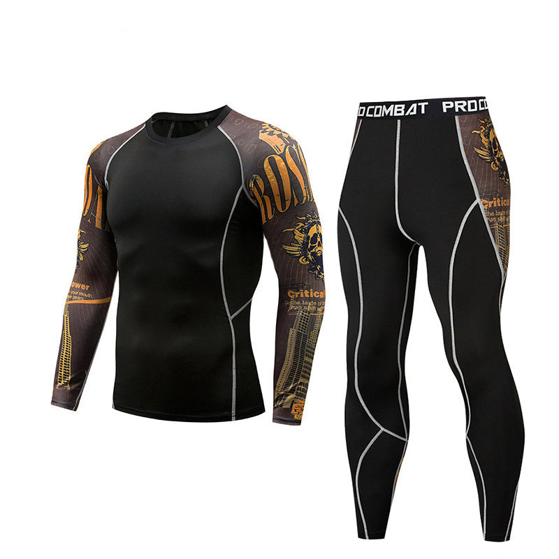 Men's Athletic Set - Long Sleeve Dry Fit T-Shirt