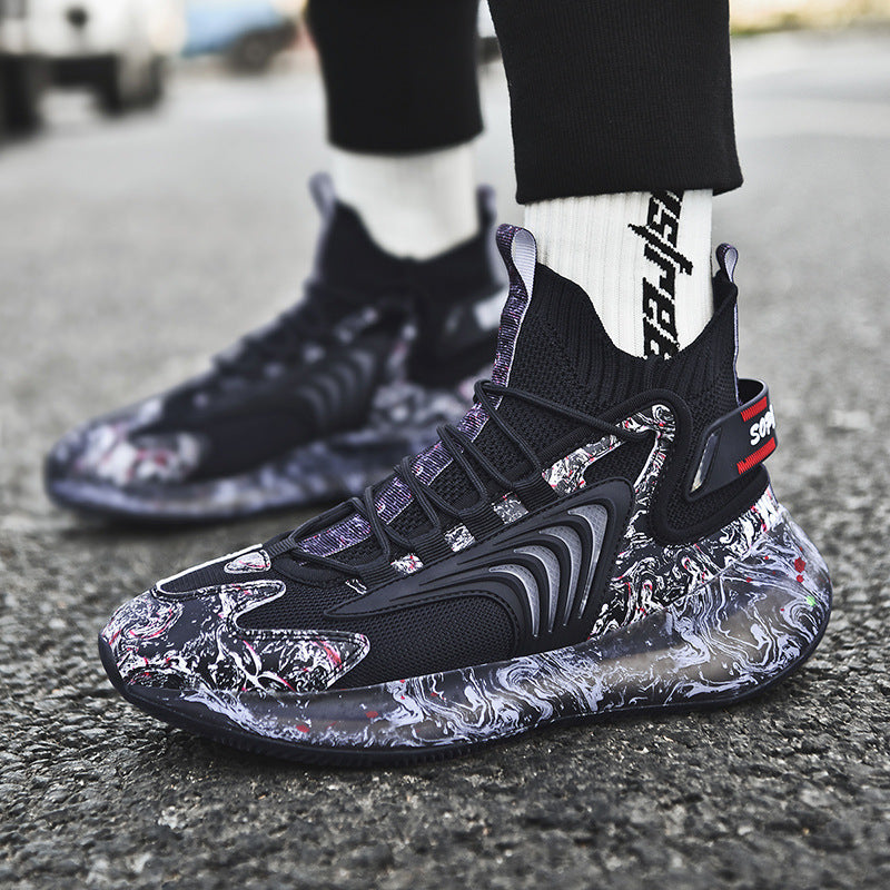 Men's Summer High-Top Breathable Basketball Shoes