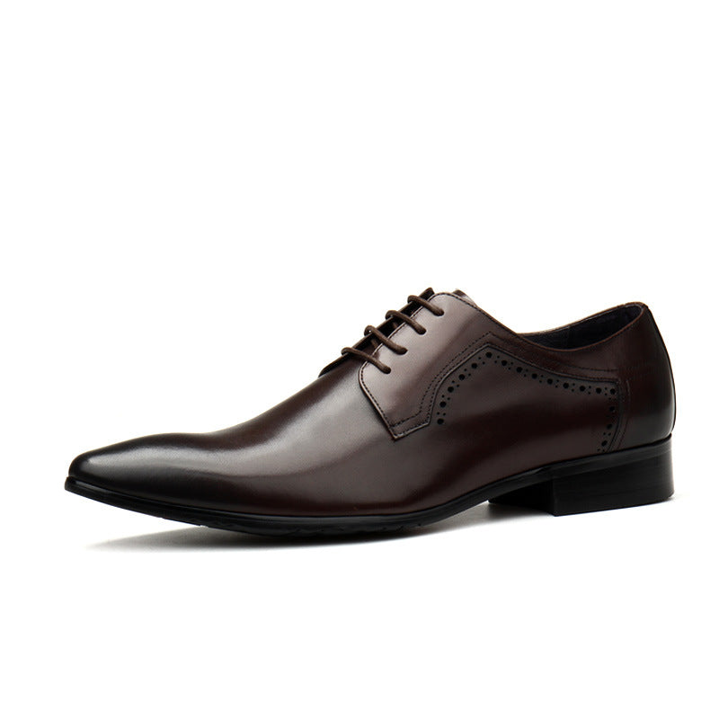 Men's Black Lace-up Formal Leather Shoes