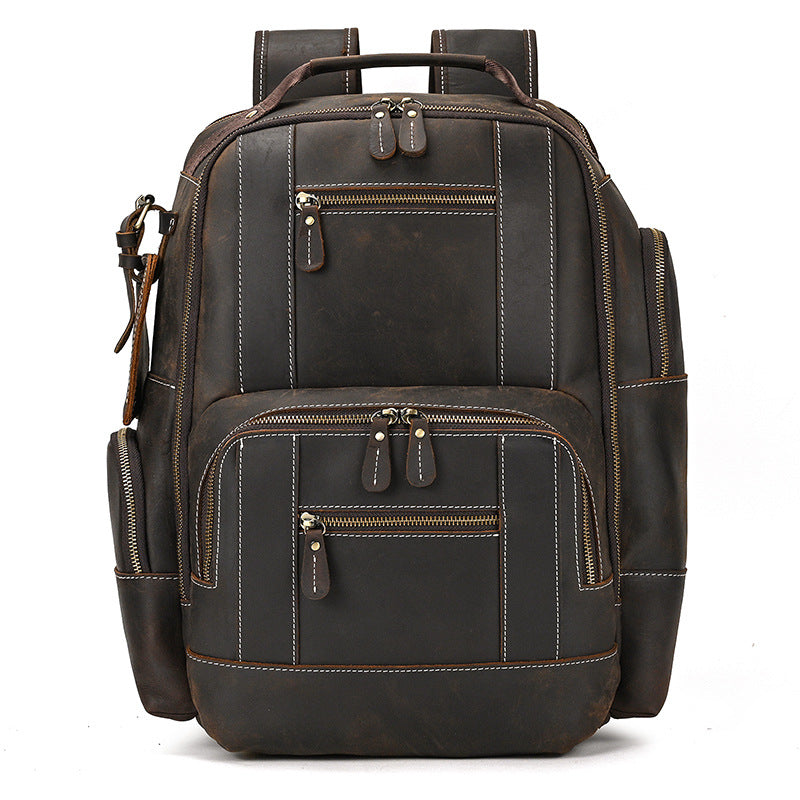 Vintage Genuine Leather 15.6-Inch Men's Backpack