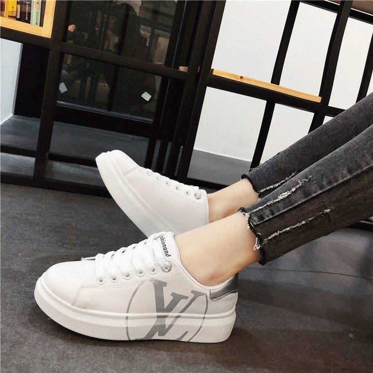 Autumn New Women's Korean Style Thick-Soled Sneakers