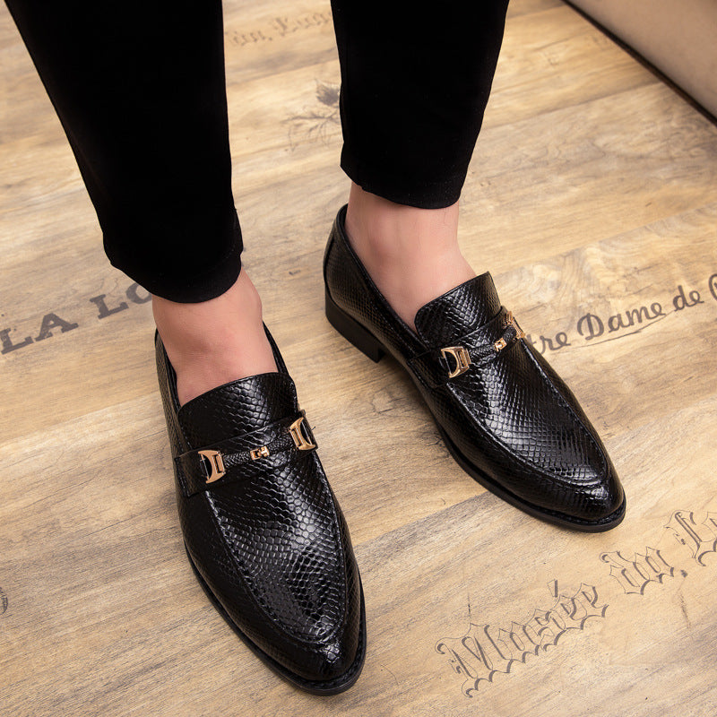 Men's Snake Pattern Pointed Dress Shoes (Fashion Casual)
