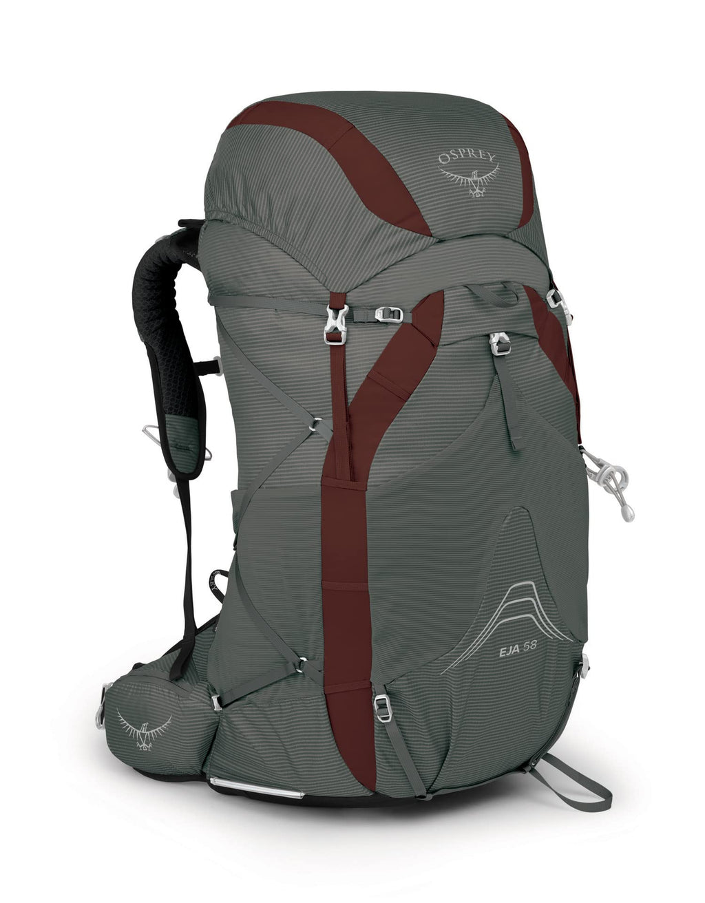 Osprey Eja 58L Womens Ultralight Backpacking Backpack Cloud Grey WM/L