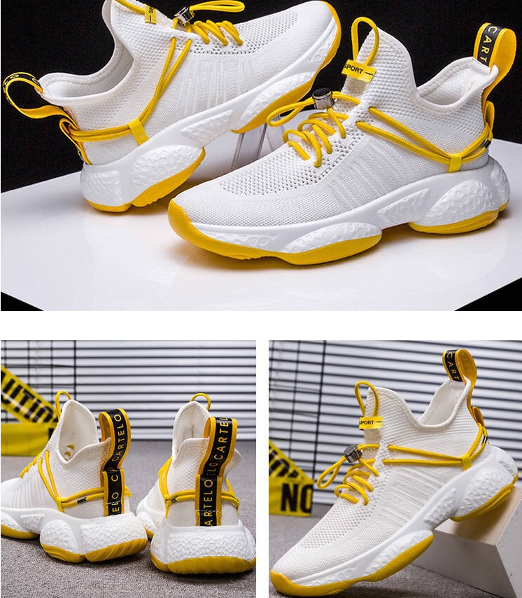 Soft Sole Men's Casual Sneakers, Versatile Knit Shoes