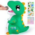 Dinosaur Piggy Bank for Kids Unbreakable Money Coin Bank for Boys Girls with DIY StickersToddler Gifts for BirthdayEasterBaby ShowerGreen