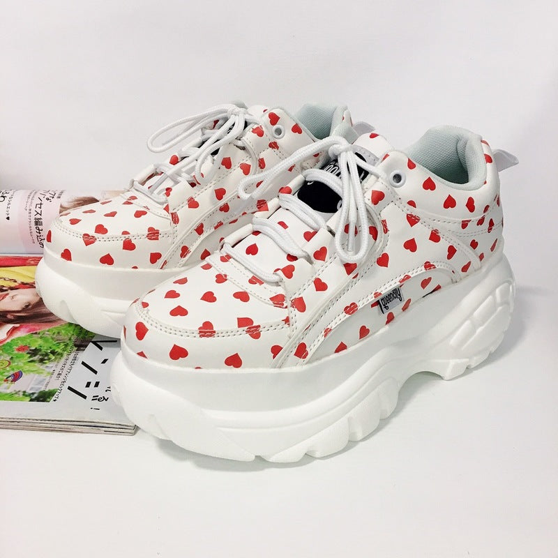 2490INS Women's Retro Thick Sole Sneakers (Korean Style)