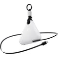 FansDreams Travel Portable Charger Wearable Powerbank with Built-in 2.3ft Retractable Cable and Paracord Carabiner 10000 mAh Power Bank Fast Charging Battery Pack (Pearl White USB-C)