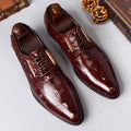Crocodile Pattern Leather Casual Shoes for Men
