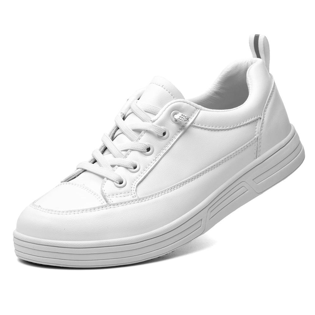 XinshdiWomens Slip Resistant Work Shoes Food Service Shoes Slip On Non Slip Nurse ShoeWhite6