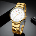 Stylish Men's Quartz Watch with Steel Band