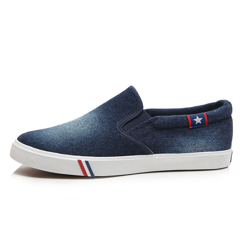Men's Casual Low Top Denim Canvas Shoes
