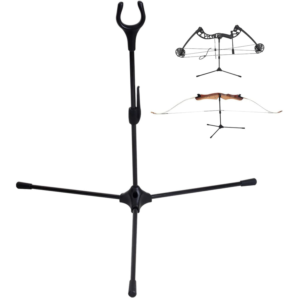 FENJANER Archery Bow Stand for Recurve Bow Glassfiber Lightweight Bow Holder Rack Legs for Compound Bow (Black)