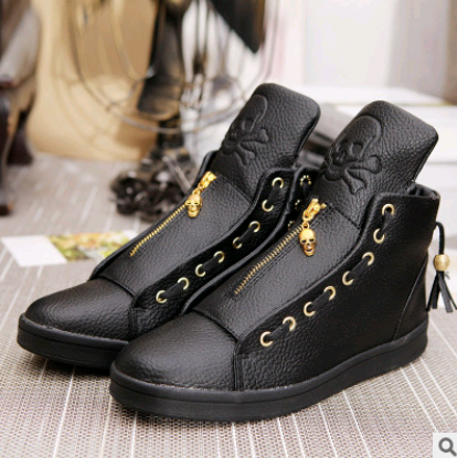 2020 Men's High-Top Skull Sneakers - Stylish Casual Shoes