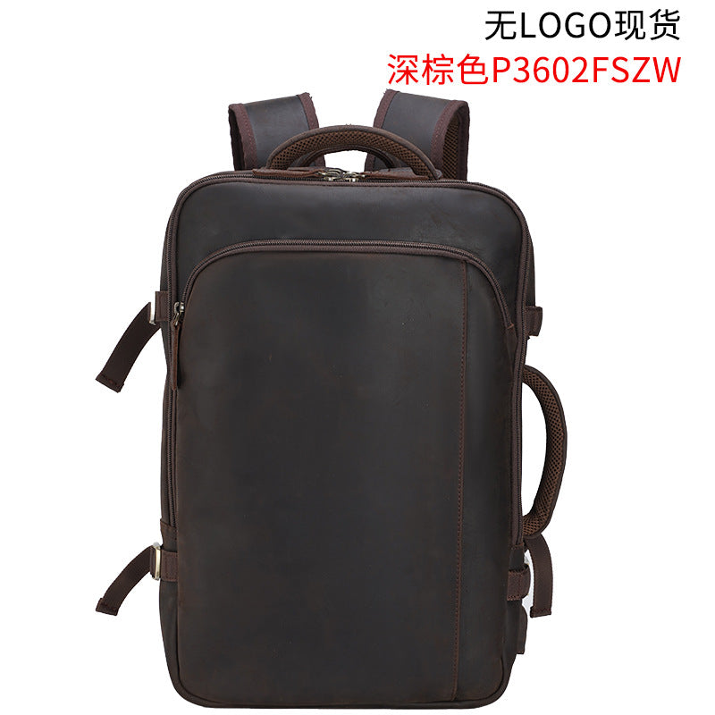 TIDING Men's Vintage Leather Backpack for Laptops (15.6")