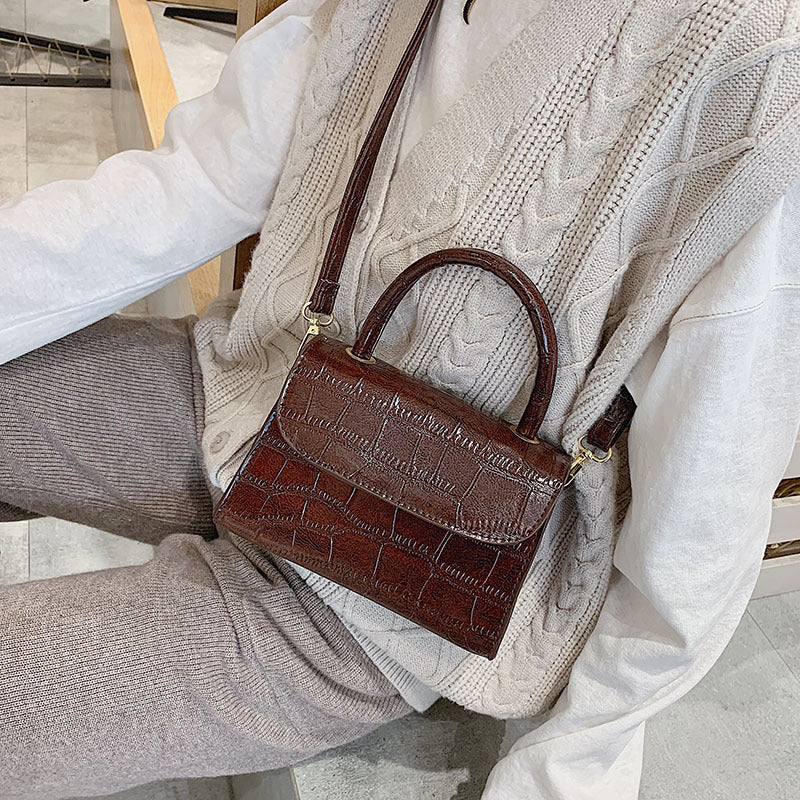 Fashionable Crocodile Pattern Mini Shoulder Bag