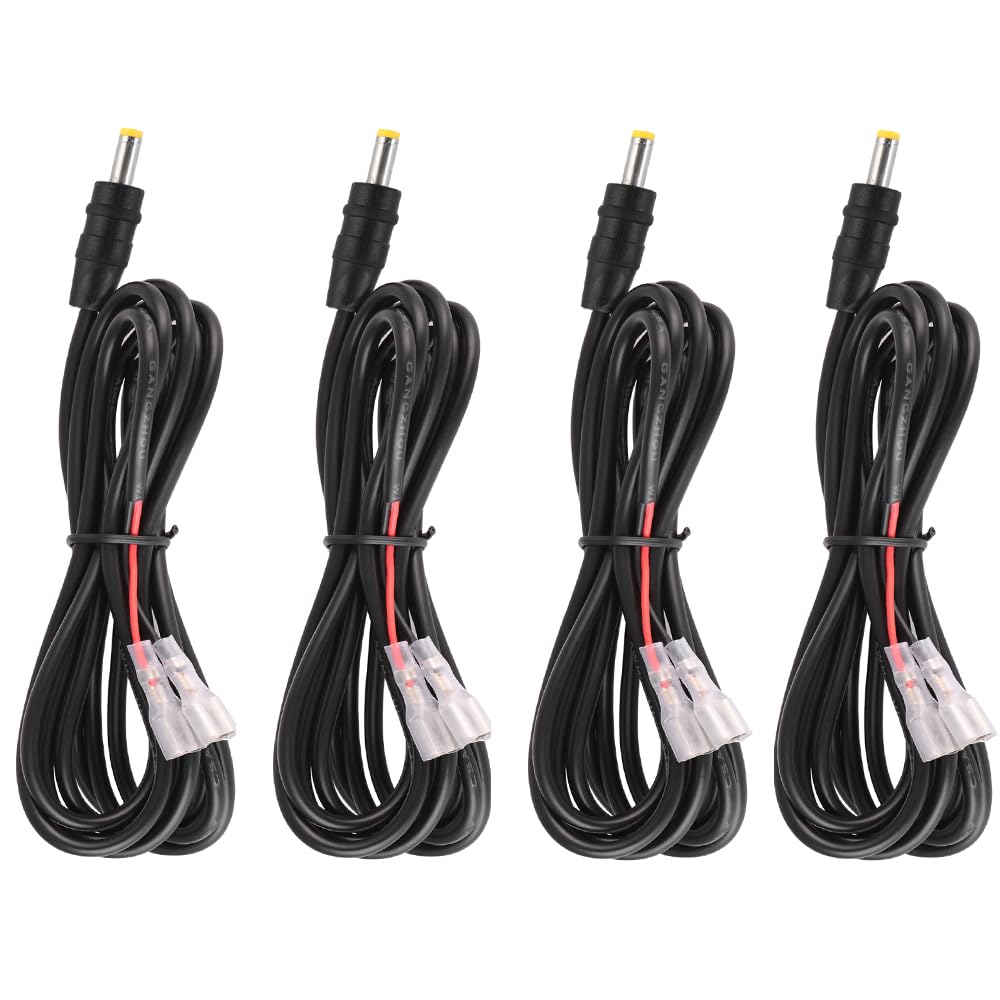 4 Pcs Trail Camera Power Cord 4.0x1.7mm DC External Power Cable Compatible with Tactacam Reveal X XB SK Snyper Cameras 4.0x1.7mm DC Plug Trail Game Camera