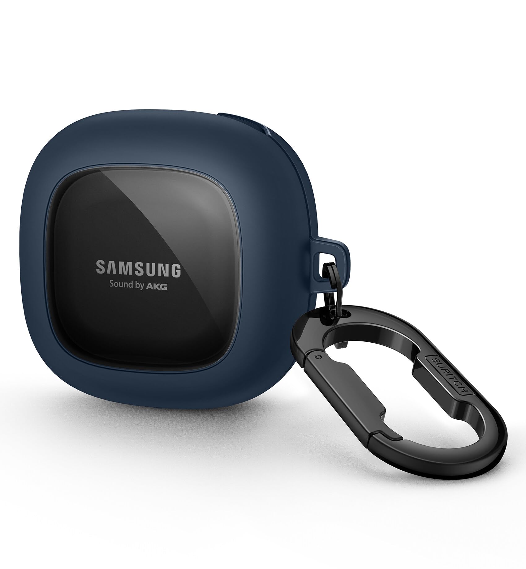 SURITCH Protective Case for Samsung Galaxy Buds FE(2023)/Buds 2 Pro(2022)/Buds 2(2021)/Buds Pro(2021)Buds Live(2020) Shockproof Sturdy Earbuds Cover for Charging Case with Heavy-Duty Carabiner Blue