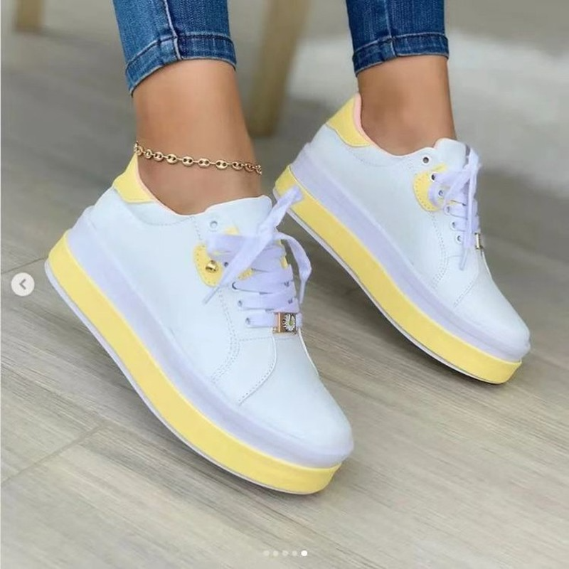 Casual Large Size Ladies' Lace-Up Sneakers