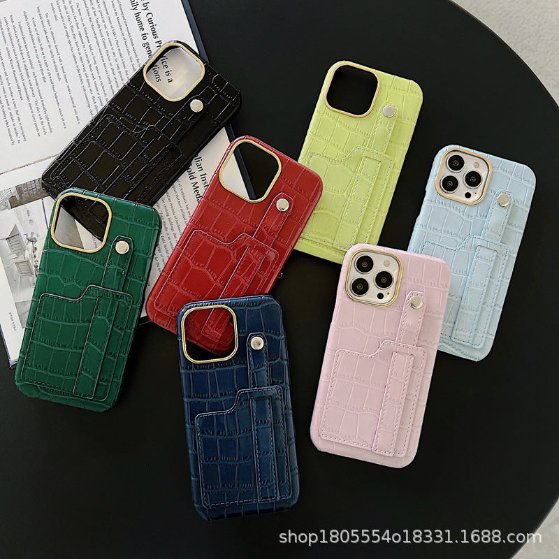 Crocodile Pattern Card Holder Case for iPhone 13 Pro Max