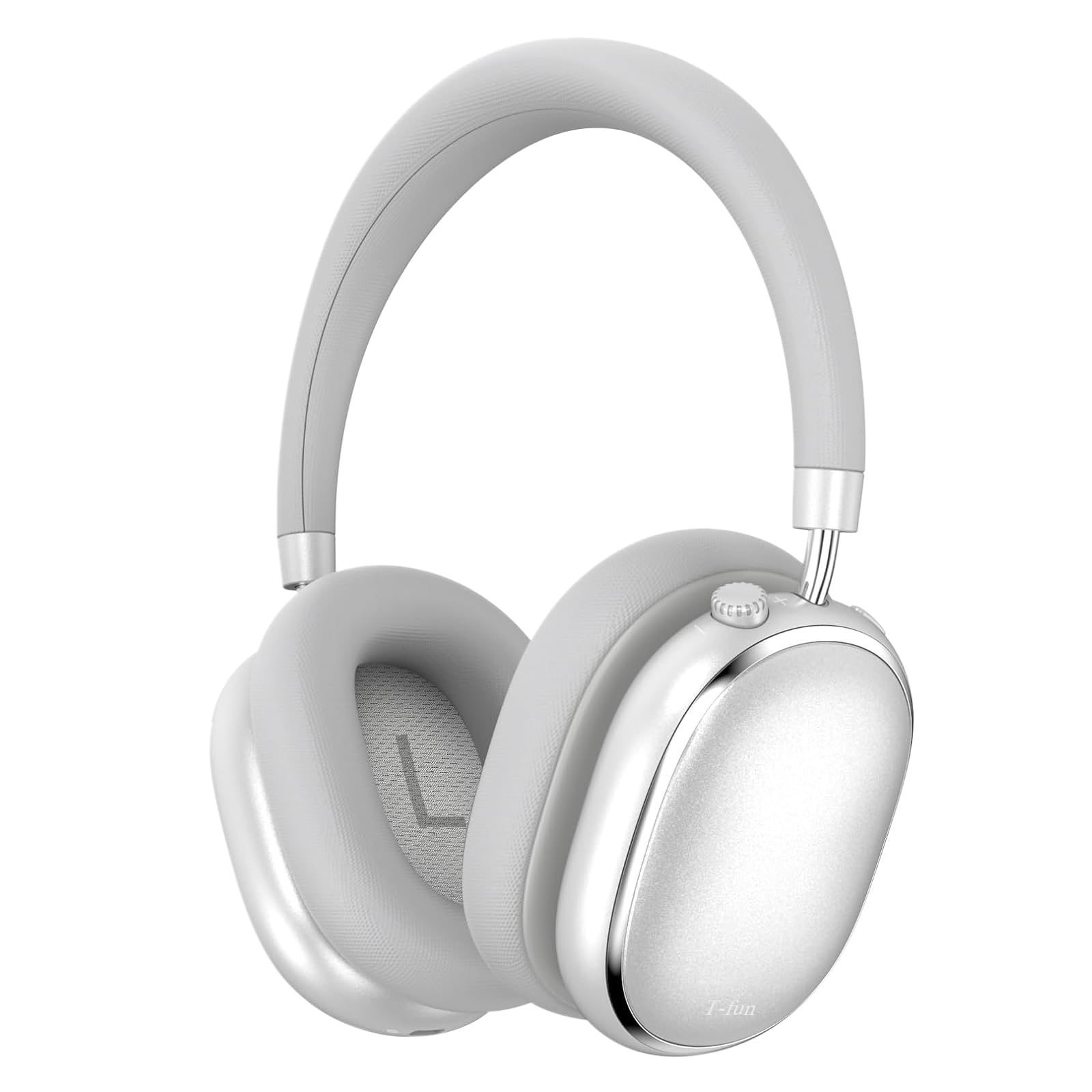 T-fun NC95 Hybrid Active Noise Cancelling Headphones Over Ear Headphones Wireless Bluetooth 5.3 Built-in Mic 65H Playtime App Control Hi-Res Audio Comfort Fit Clear Calls for Travel/Workout