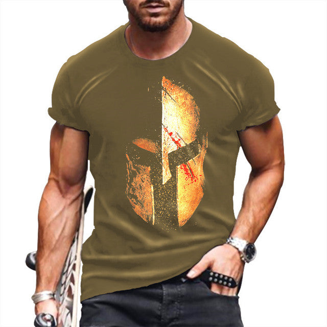 Men's 3D Printed Retro Knight Long Sleeve T-Shirt