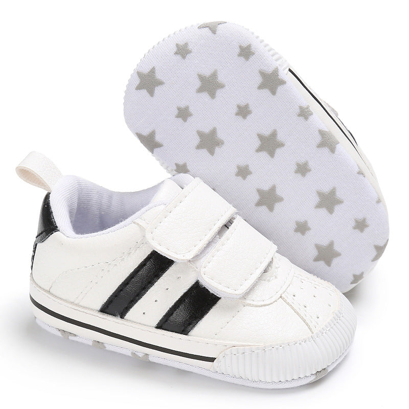 Baby Velcro White Sneakers - Soft Sole Toddler Shoes