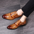 Men's Business Leather Shoes with Crocodile Pattern