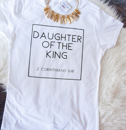 Women's Casual Loose T-Shirt - Daughter of the King