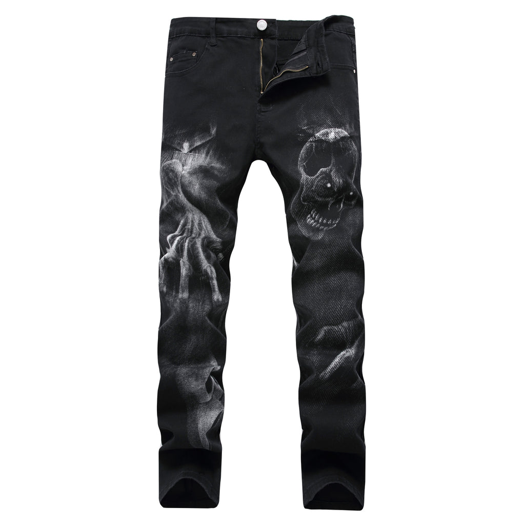 Personalized Slim 3D Pattern Men's Jeans Pants