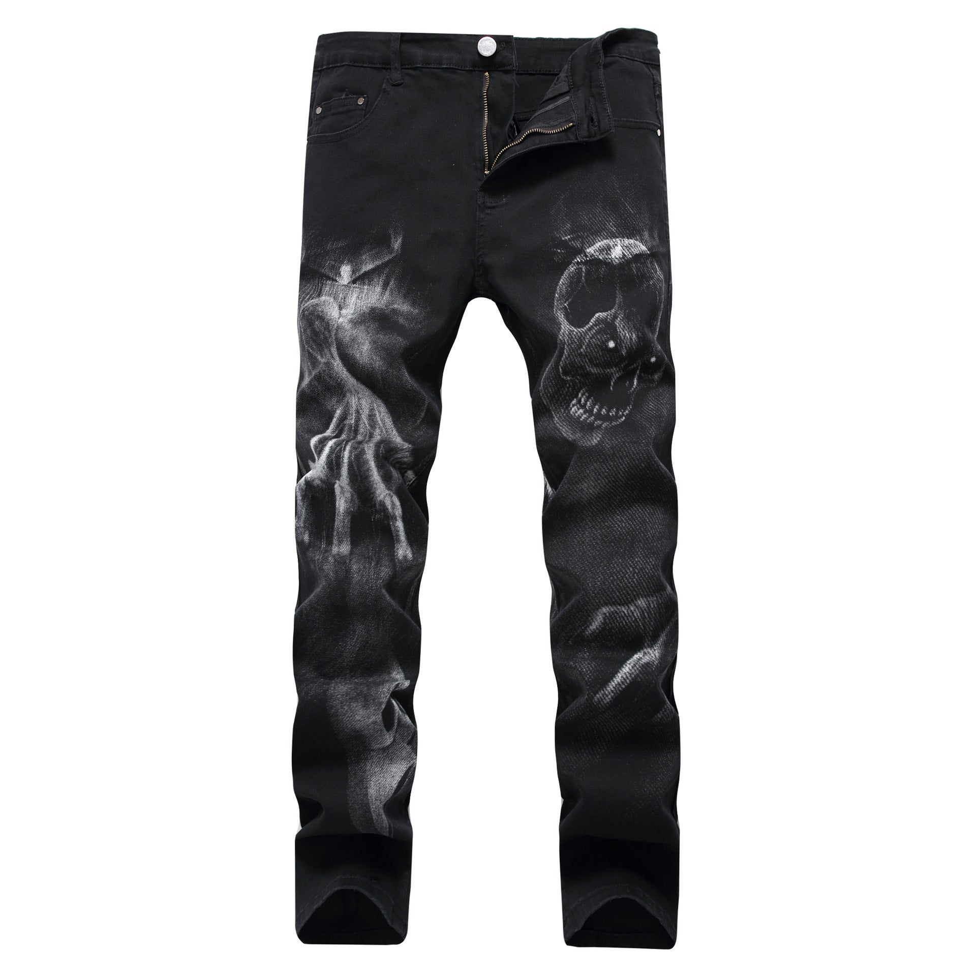 Personalized Slim 3D Pattern Men's Jeans Pants