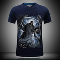 3D Printed Men's Short Sleeve T-Shirt with Skull Design