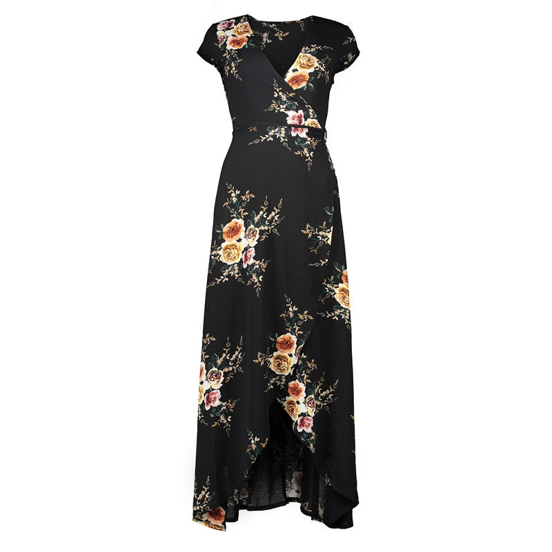 LIVA Chiffon Split Maxi Dress for Beach Wear